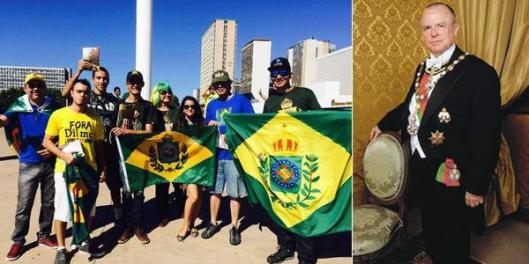 Bei den Demonstrationen gegen die Korruption und die amtierende Präsidentin Rousseff zeigten Brasiliens Monarchisten Flagge - und ihre personelle Alternative: Dom Luiz de Bragança e Wittelsbach