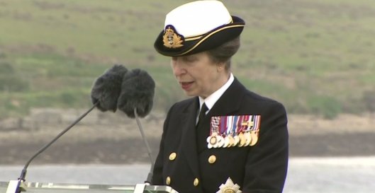 Prinzessin Anne, The Princess Royal, bei einer Gedenkveranstaltung in der Hauptstadt der Orkney Inseln, Kirkwall.